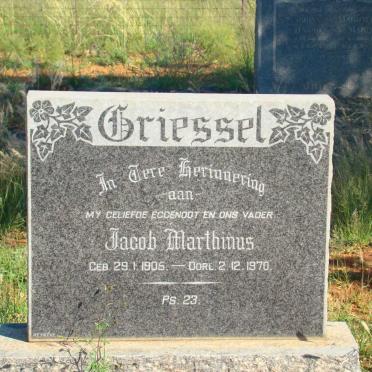 GRIESSEL Jacob Marthinus 1905-1970