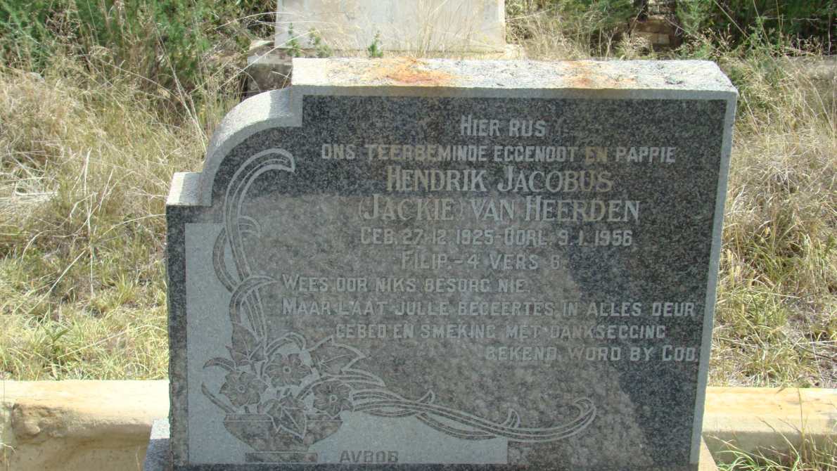 HEERDEN Hendrik Jacobus, van 1925-1956