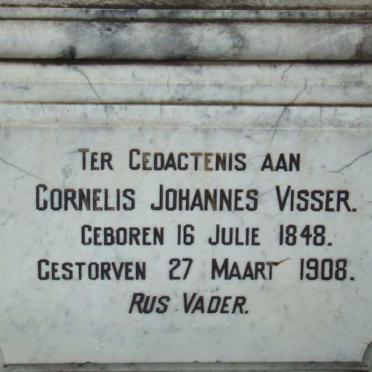 VISSER Cornelis Johannes 1848-1908 &amp; Martha Maria LOUW 1850-1882