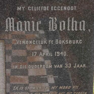 BOTHA Manie -1940
