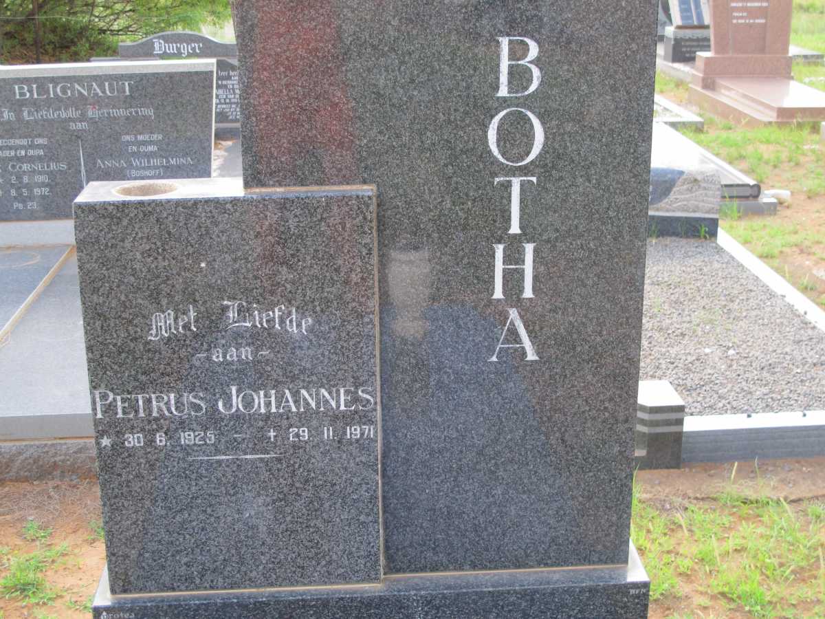 BOTHA Petrus Johannes 1925-1971