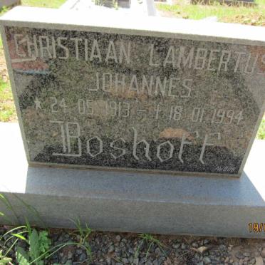 BOSHOFF Christiaan Lambertus Johannes 1913-1994
