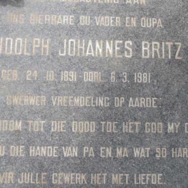 BRITZ Rudolph Johannes 1891-1981