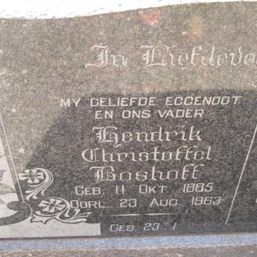 BOSHOFF Hendrik Christoffel  1885-1963 
