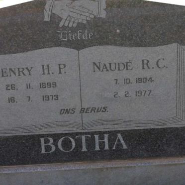 BOTHA Henry H.P. 1899-1973 &amp; Naudé R.C. 1904-1977
