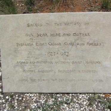 CLARK Theressa Emma C. nee FISCHER 1877-1957