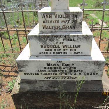 CRANE Ann Violette -1912 :: CRANE Russel William 1911-1911 :: CRANE Mavis Emily 1911-1911