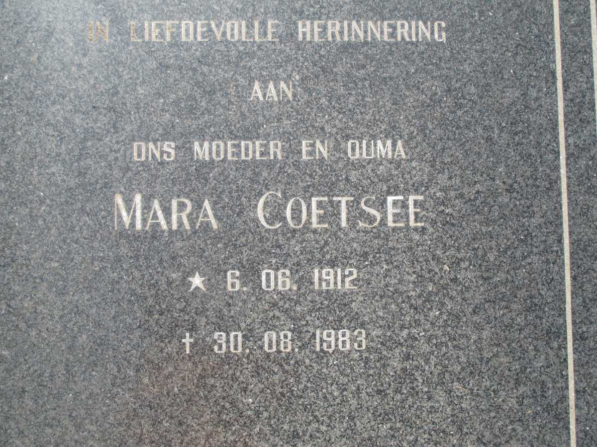 COETSEE Mara 1912-1983