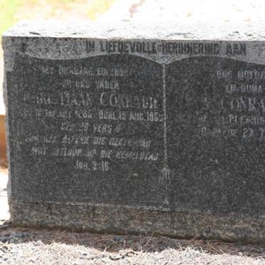 CONRADIE Christiaan 1885-1950 &amp; A. DU PLESSIS 1884-1976