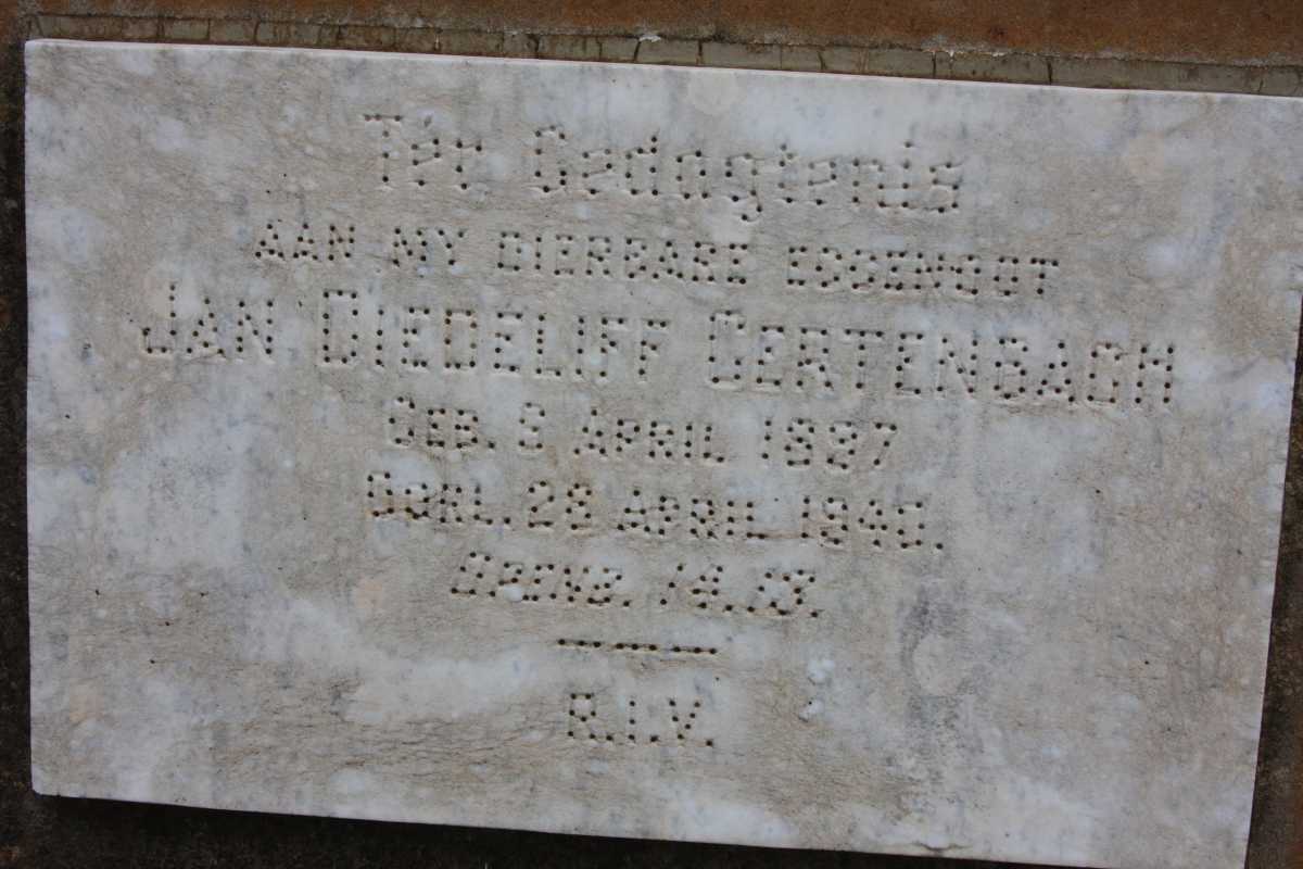 GERTENBACH Jan Diedeliff 1897-1940