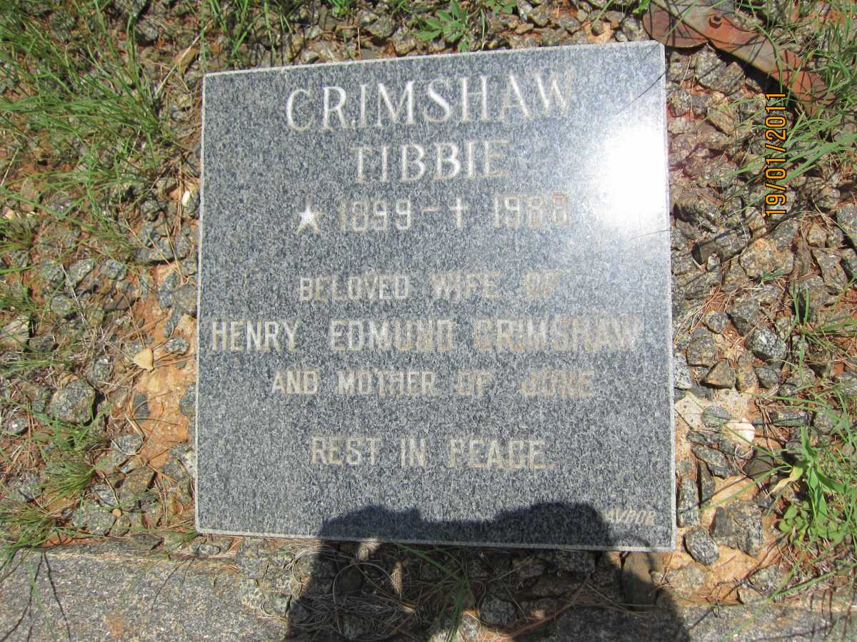 GRIMSHAW Tibbie 1899-1988 