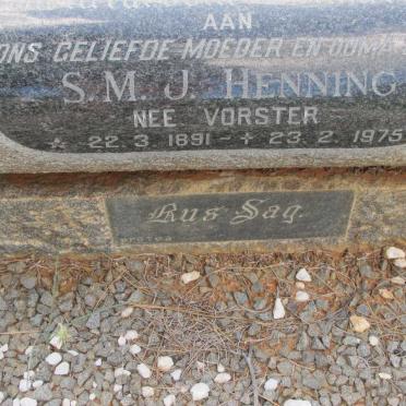 HENNING S.M.J. nee VORSTER 1891-1975