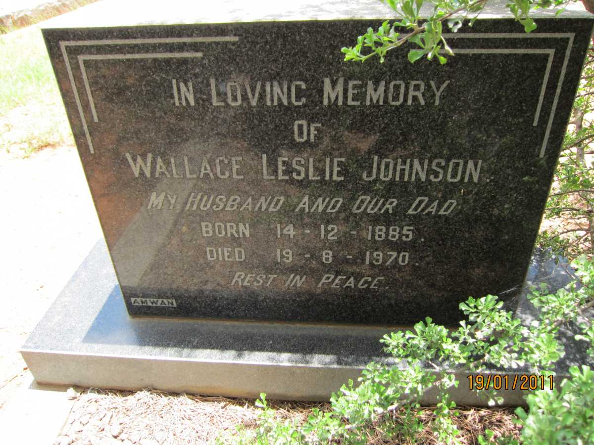 JOHNSON Wallace Leslie 1885-1970
