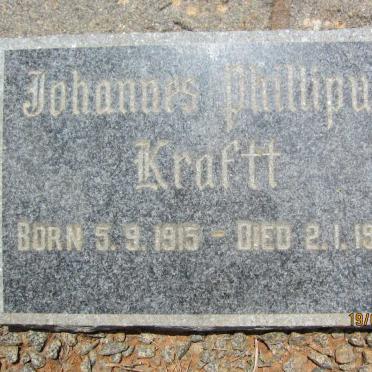 KRAFTT Johannes Phillipus 1915-1962