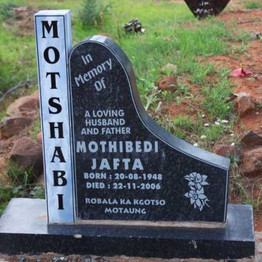 MOTSHABI Mothibedi Jafta 1948-2006