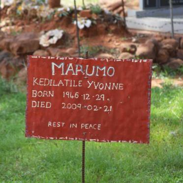 MARUMO Kedlatile Yvonne 1946-2009