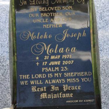 MOLAOA Moleko Joseph 1971-2007