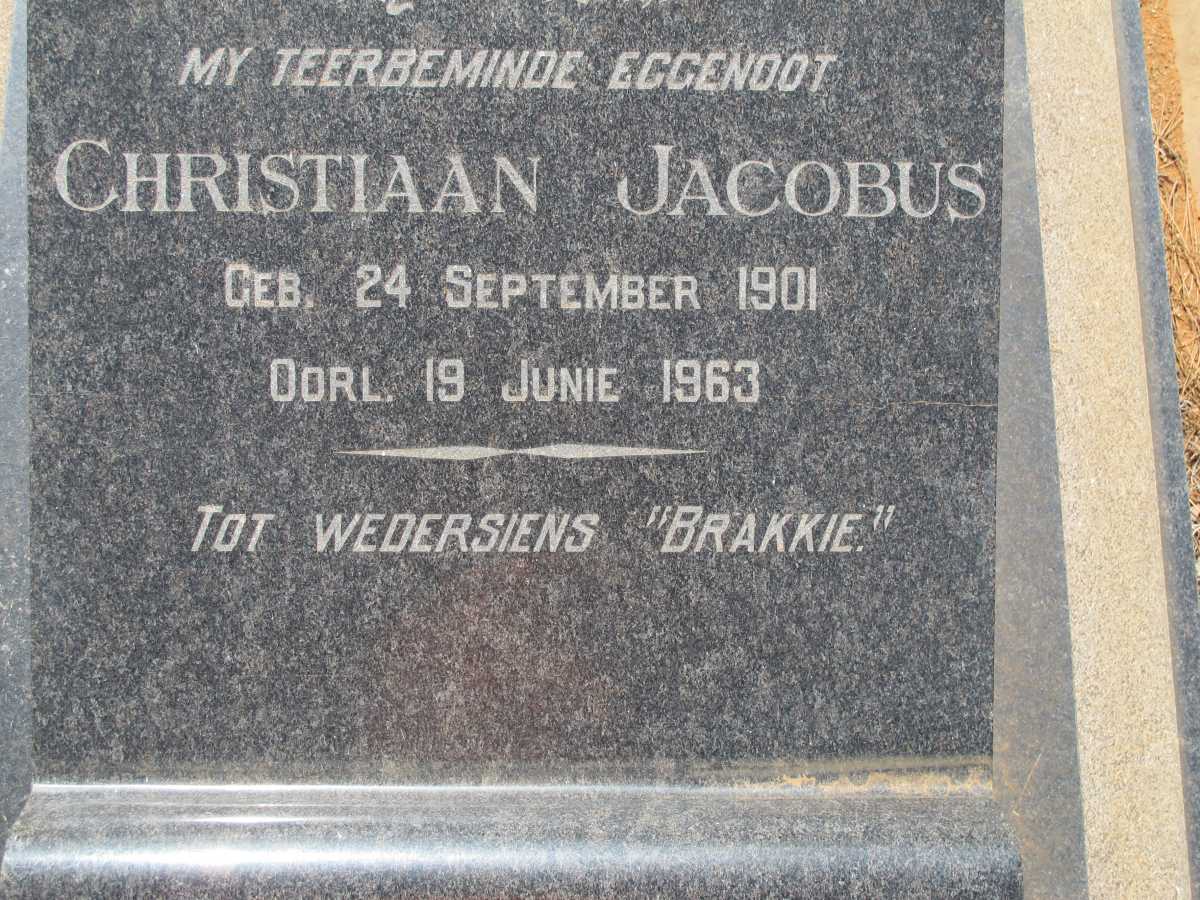 MERWE Christiaan Jacobus, van der 1901-1963