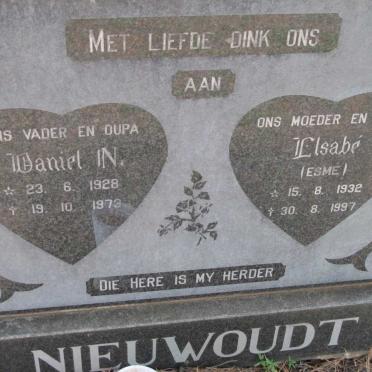 NIEUWOUDT Daniel N. 1928-1973 &amp; Elsabe 1932-1997