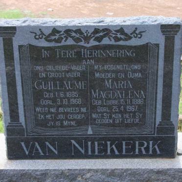 NIEKERK Guillaume, van 1885-1968 &amp; Maria Magdalena LUBBE 1886-1967