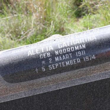 NIEKERK Aletta Catharina, van nee NOORDMAN 1911-1974