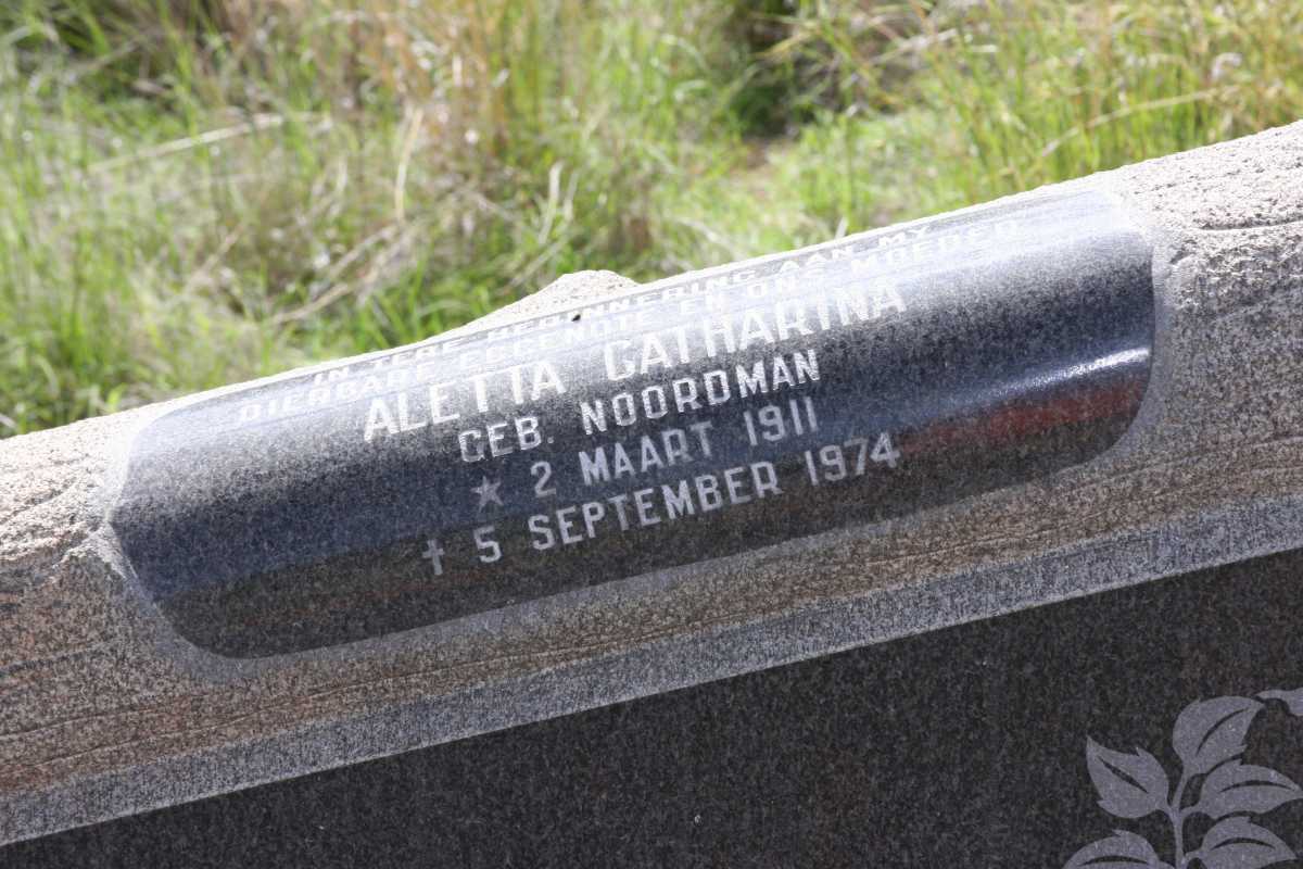 NIEKERK Aletta Catharina, van nee NOORDMAN 1911-1974