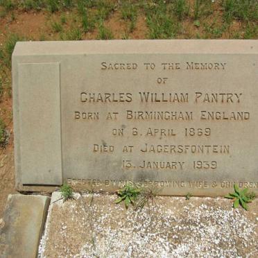 PANTRY Charles William 1869-1939