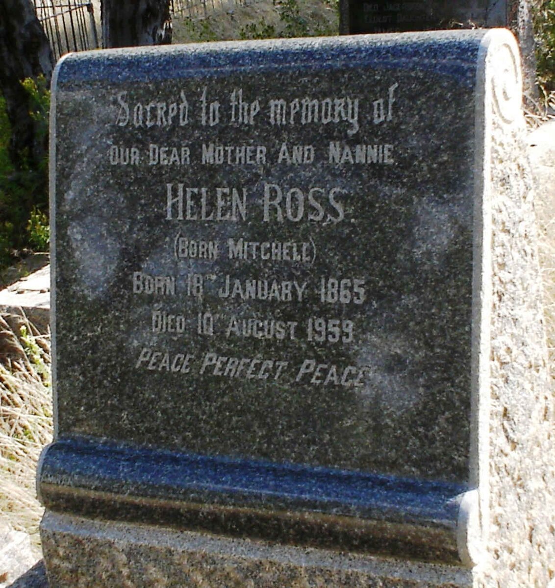 ROSS Helen nee MITCHELL 1865-1959
