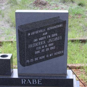 RABE Frederick Jacobus 1900-1983