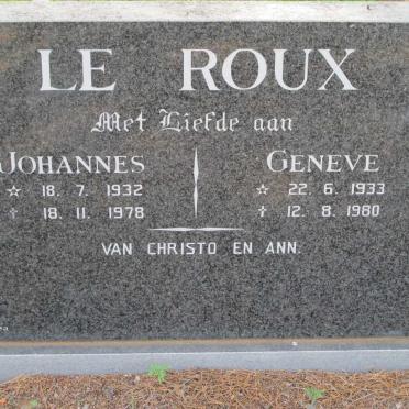 ROUX Johannes, le 1932-1978 &amp; Geneve 1933-1980