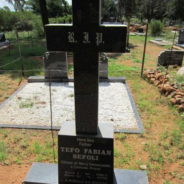 SEFOLI Tefo Fabian 1963-1996