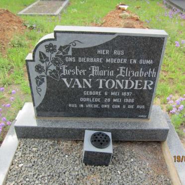 TONDER Hester Maria Elizabeth, van 1897-1986