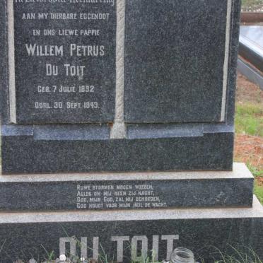 TOIT Willem Petrus, du 1892-1943