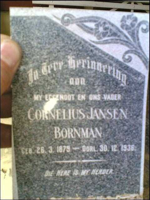 BORNMAN Cornelius Jansen 1879-1936