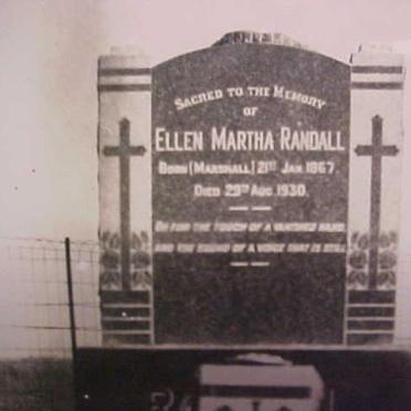 RANDALL Ellen Martha née MARSHALL 1867-1930