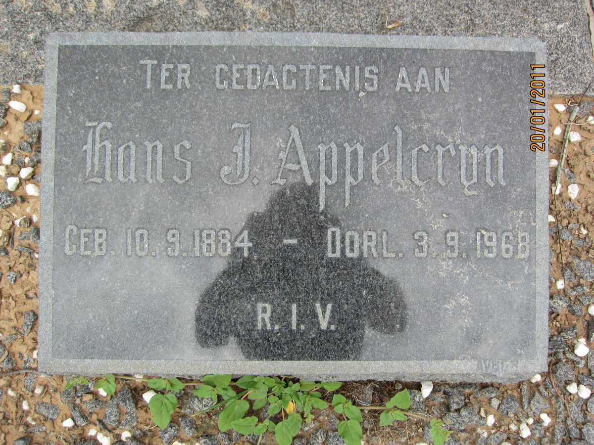 APPELGRYN Hans J. 1884-1968