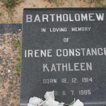 BARTHOLOMEW Irene Constance Kathleen 1914-1985