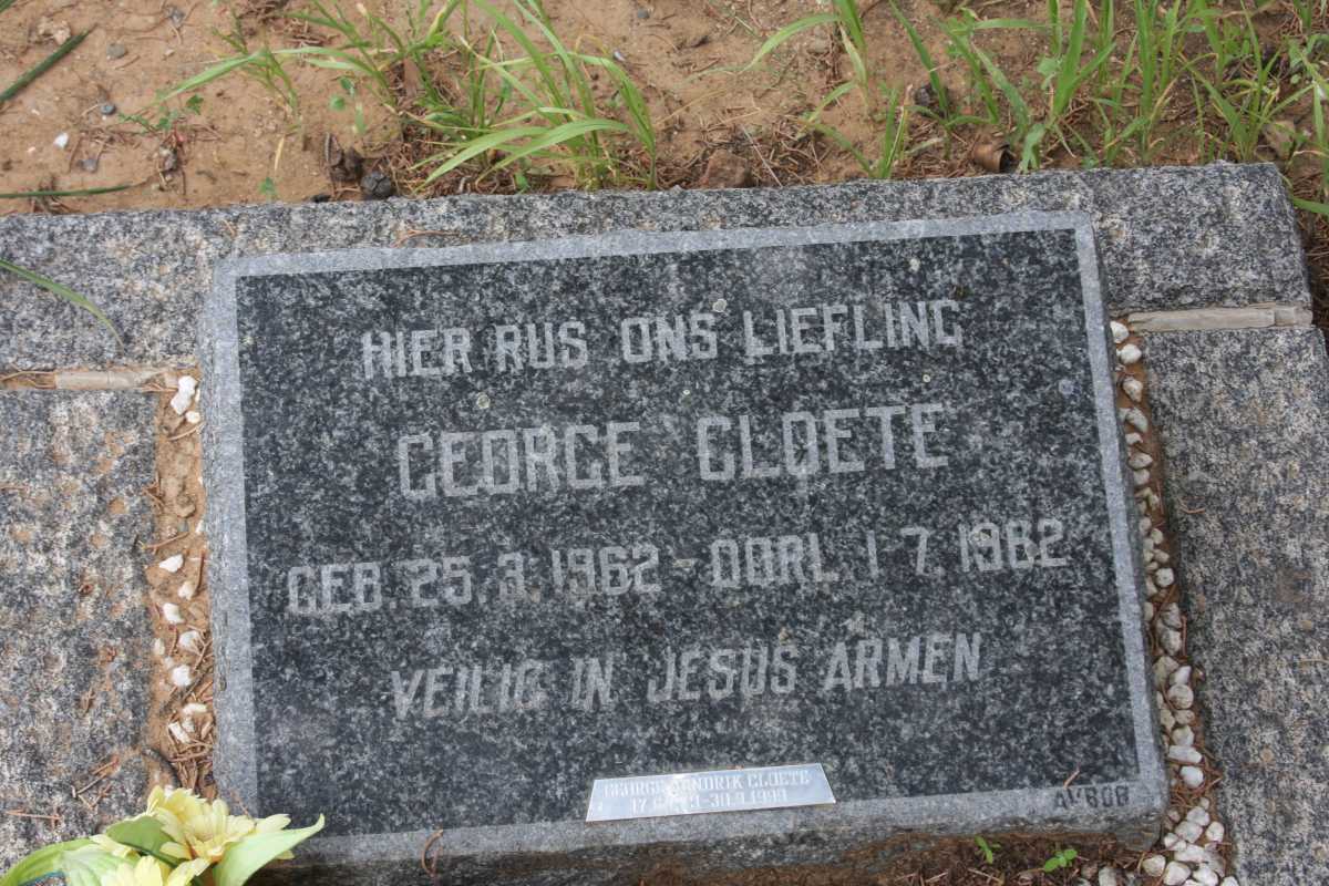 CLOETE George 1962-1962