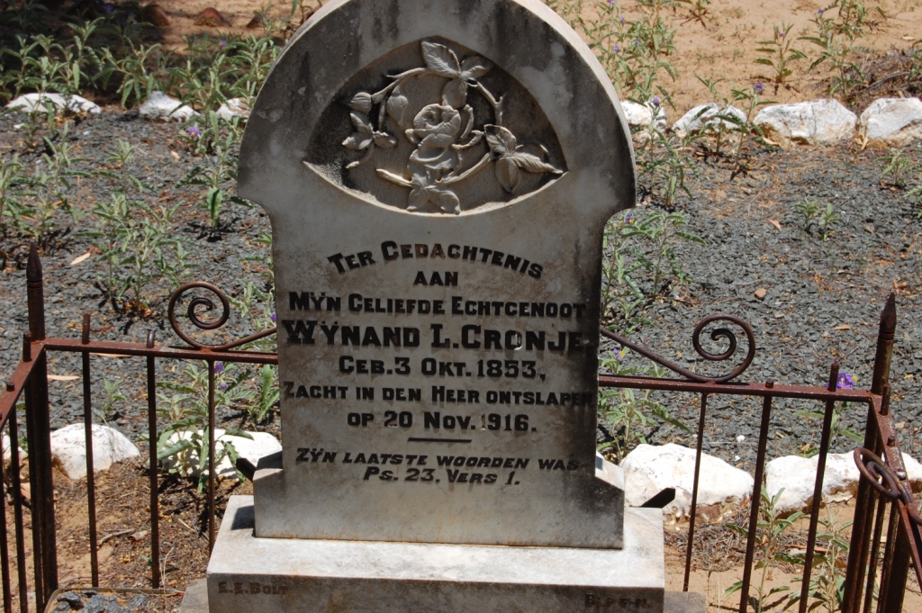 CRONJE Wynand L. 1853-1916