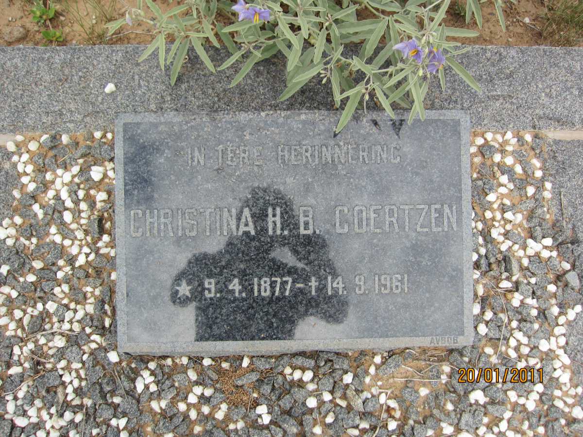 COERTZEN Christina H.B. 1877-1961