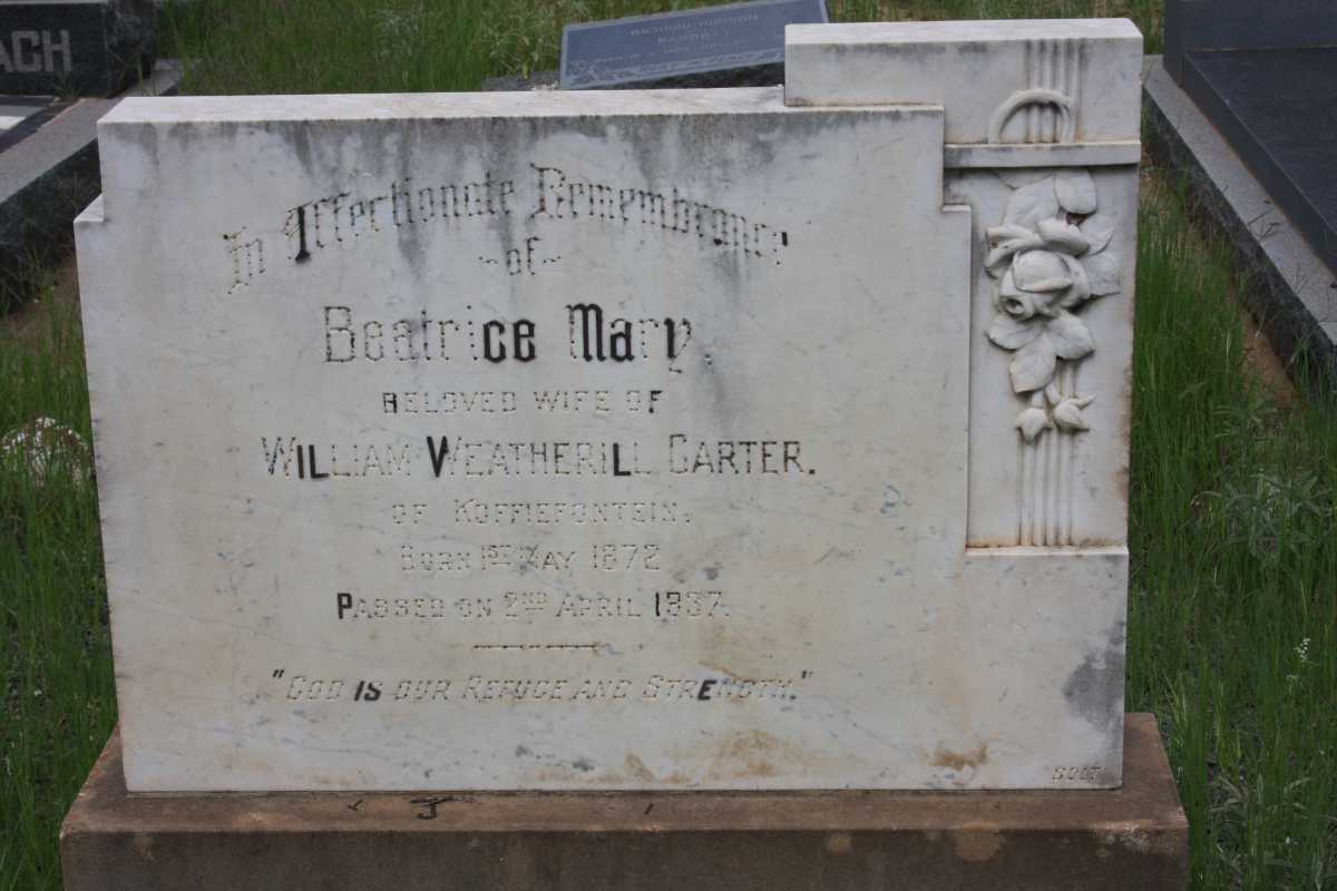 CARTER Beatrice Mary 1872-1937