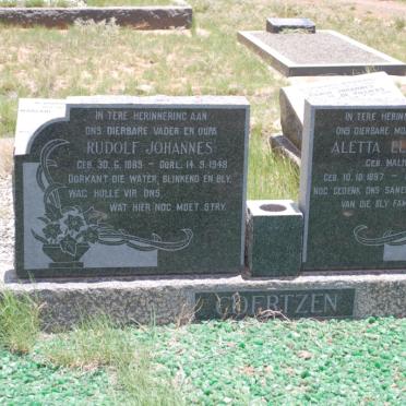 COERTZEN Rudolf Johannes 1889-1948 &amp; Aletta Elizabeth MALHERBE 1897-1955