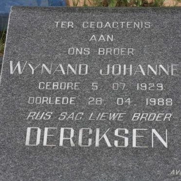 DERCKSEN Wynand Johannes 1929-1988
