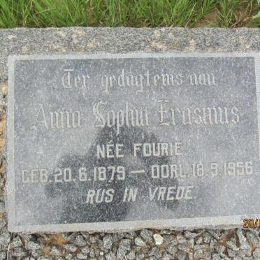 ERASMUS Anna Sophia nee FOURIE 1879-1956