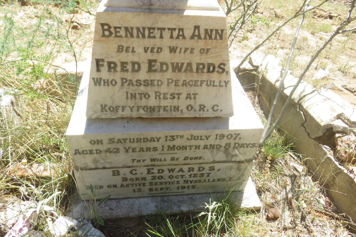 EDWARDS Bennetta Ann -1907 :: EDWARDS B.C. 1887-1913