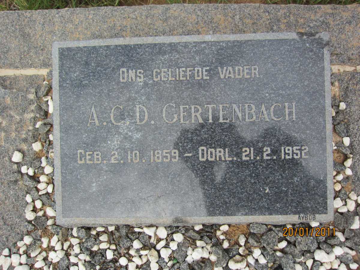 GERTENBACH A.C.D. 1859-1952
