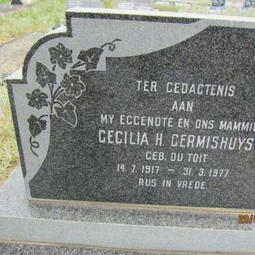 GERMISHUYS Cecilia H. nee DU TOIT 1917-1977