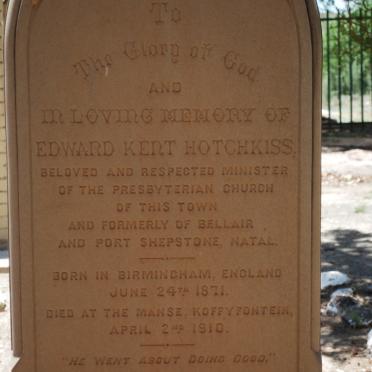 HOTCHKISS Edward Kent 1871-1910