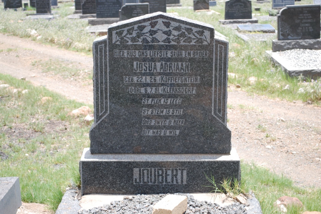JOUBERT Josua Adriaan 1926-1951
