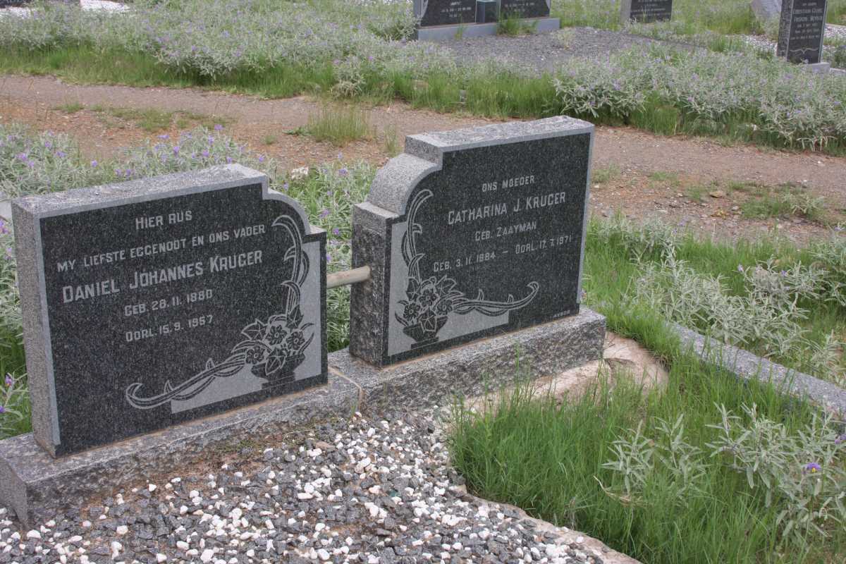 KRUGER Daniel Johannes 1880-1957 &amp; Catharina J. ZAAYMAN 1884-1971
